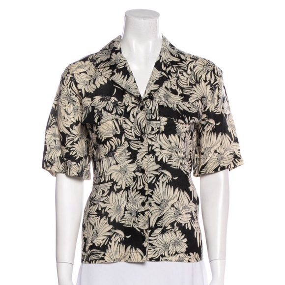 Anine Bing Floral Black and Cream Women's matching set